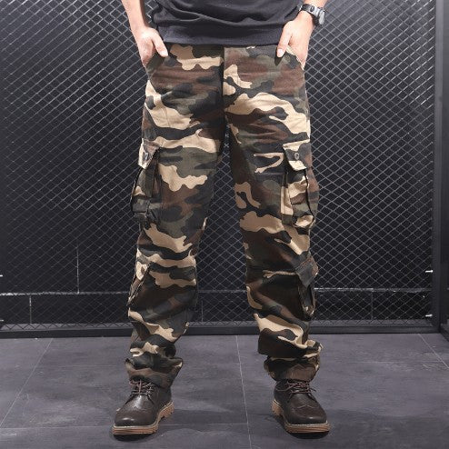 Herren Cargo-Hose mit multifunktionalen Taschen und modischem Camouflage-Design Echoarchiv