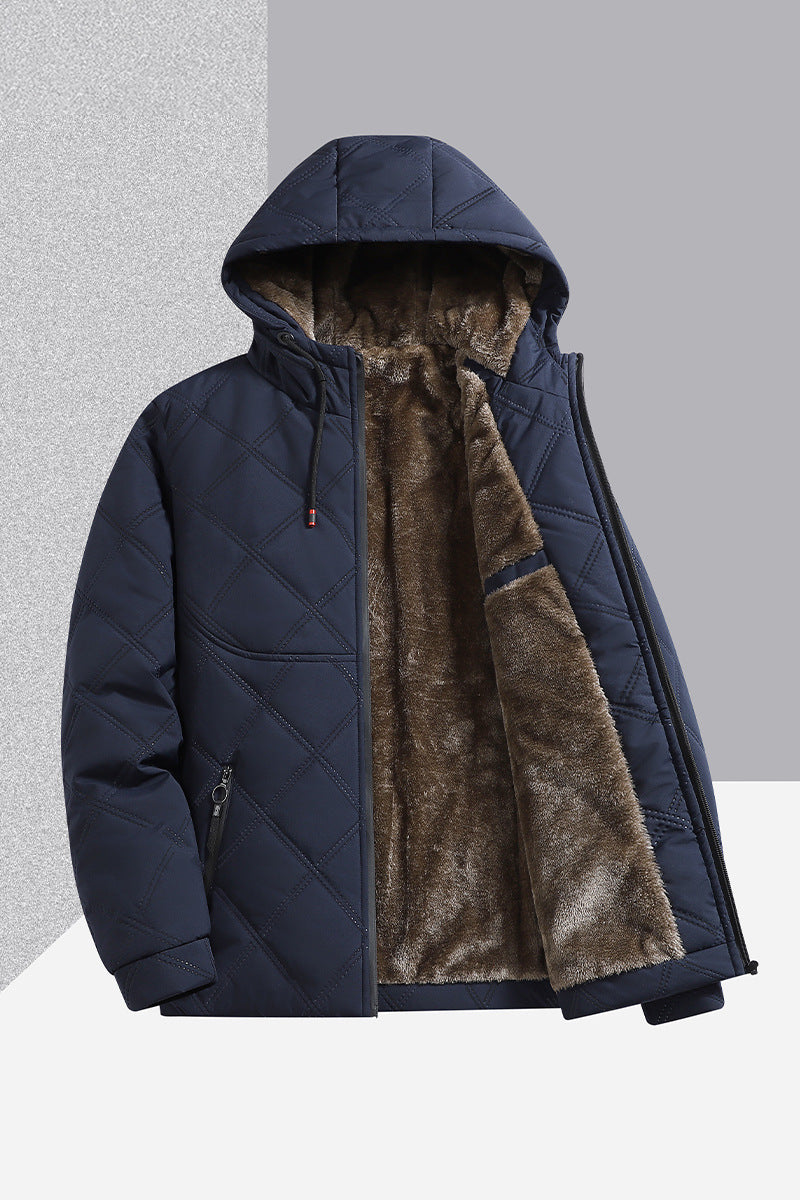 Herren Wattierte Steppjacke mit Kapuze Echo Archiv
