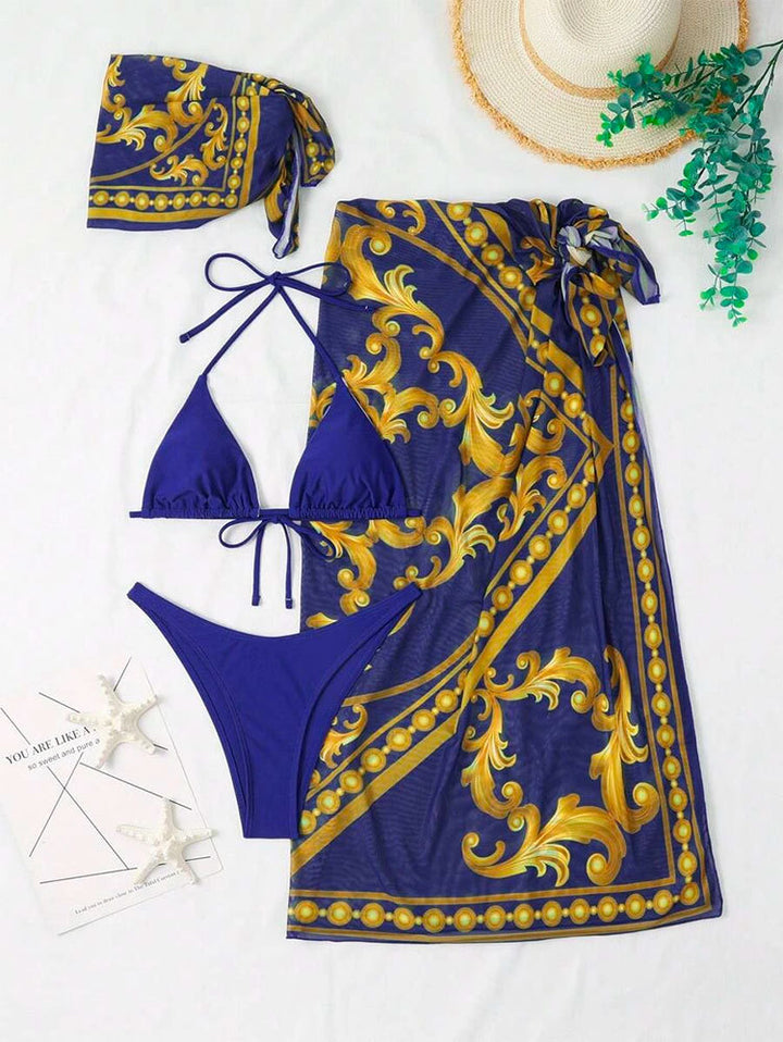 Damen Sarong mit kunstvollem Goldmuster Echo Archiv