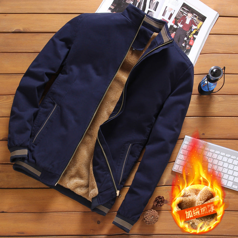 Herren nan gefütterte Winterblousonjacke mit weichem Teddyfutter, winddichter Außenhülle und verdecktem Zweiwege-Reißverschluss Echo Archiv