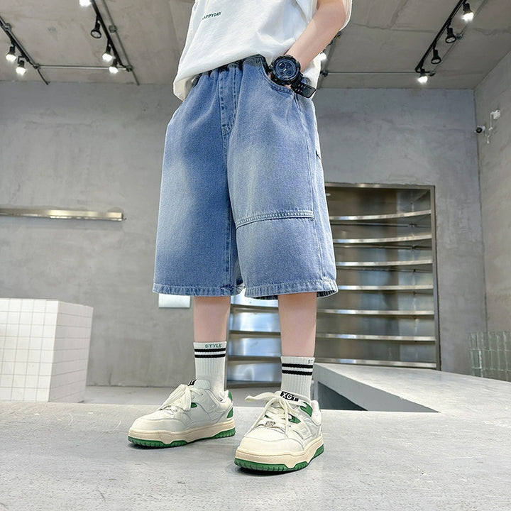 Unisex lässige Denim-Shorts mit abnehmbarem Aufdruck Echo Archiv