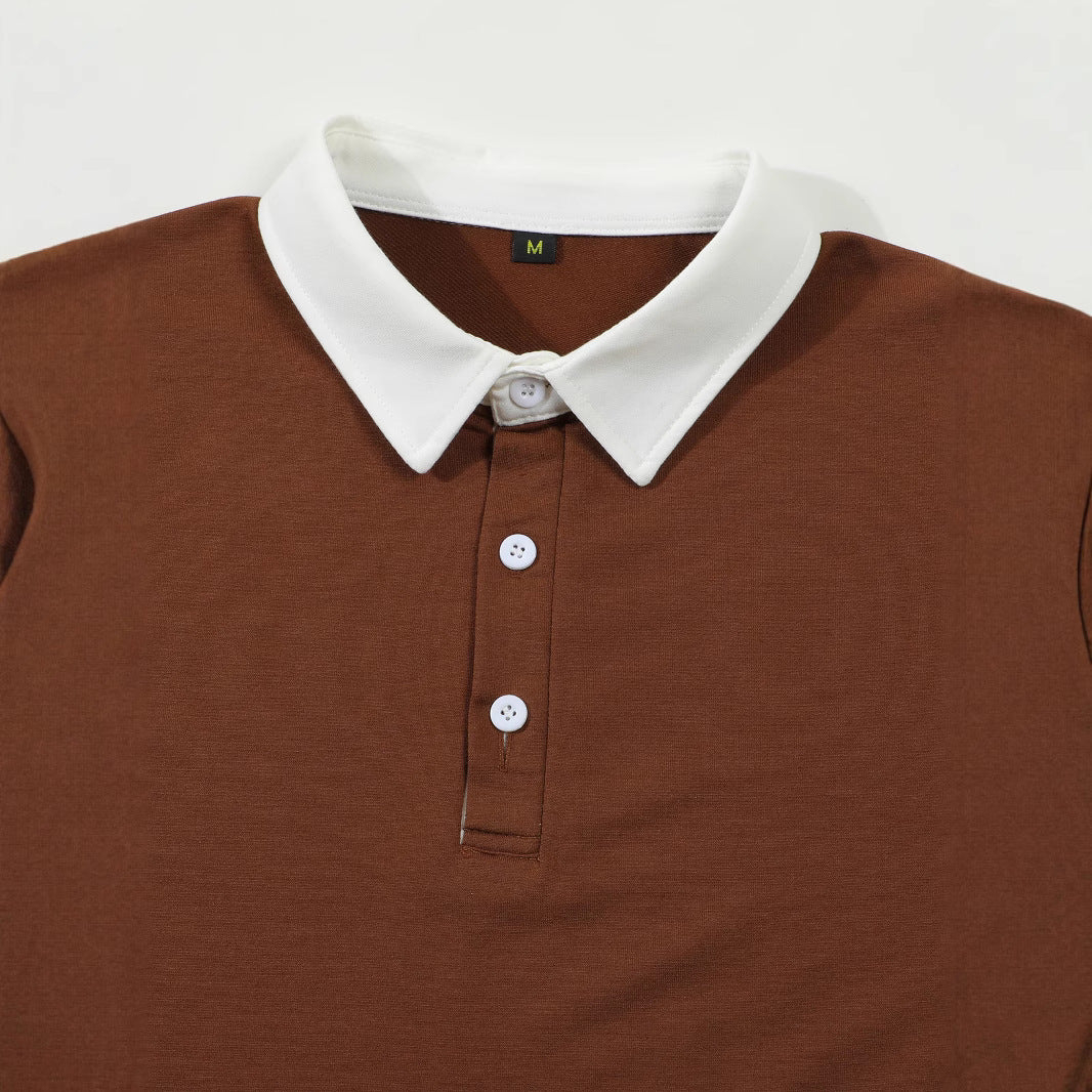 Herren Langarm-Polohemd mit modernem Kragen und bequemer Passform Echoarchiv