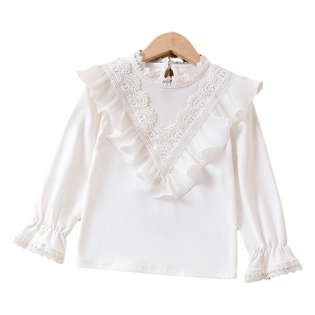 Mädchen Rüschenbluse mit romantischem Spitzenbesatz Echo Archiv