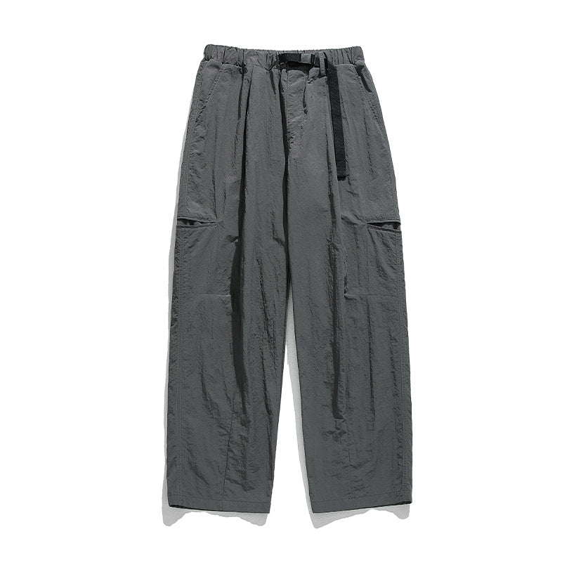 Unisex Weite technische Nylon-Freizeithose mit elastischem Bund und integriertem Webgurt Echo Archiv