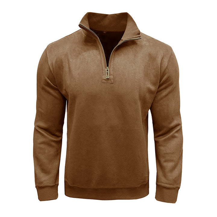 Herren Fleece Pullover mit Stehkragen Echoarchiv