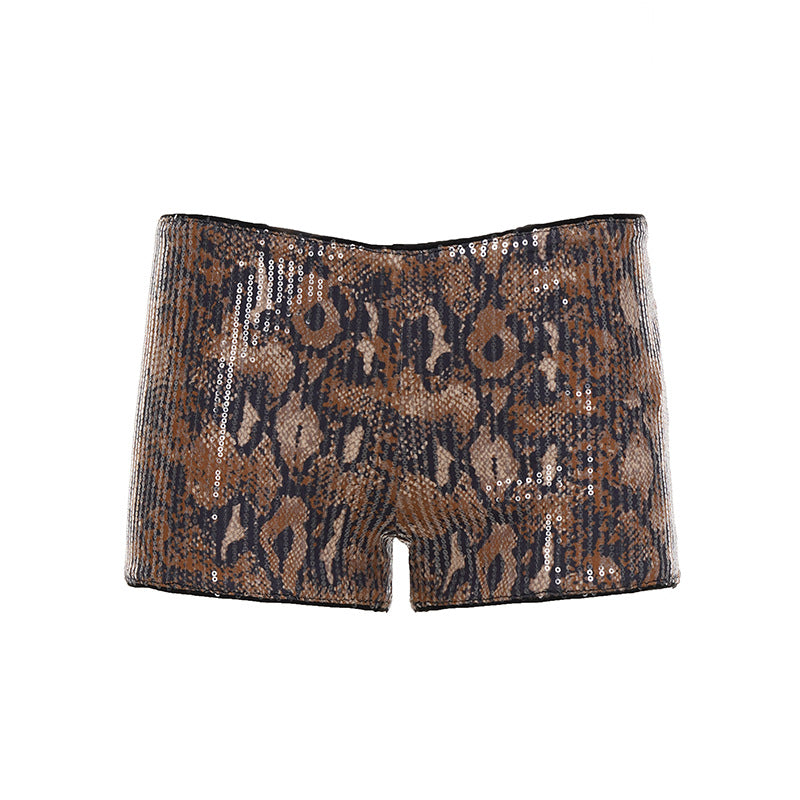 Damen Funkelndes Top und Shorts Set Echo Archiv