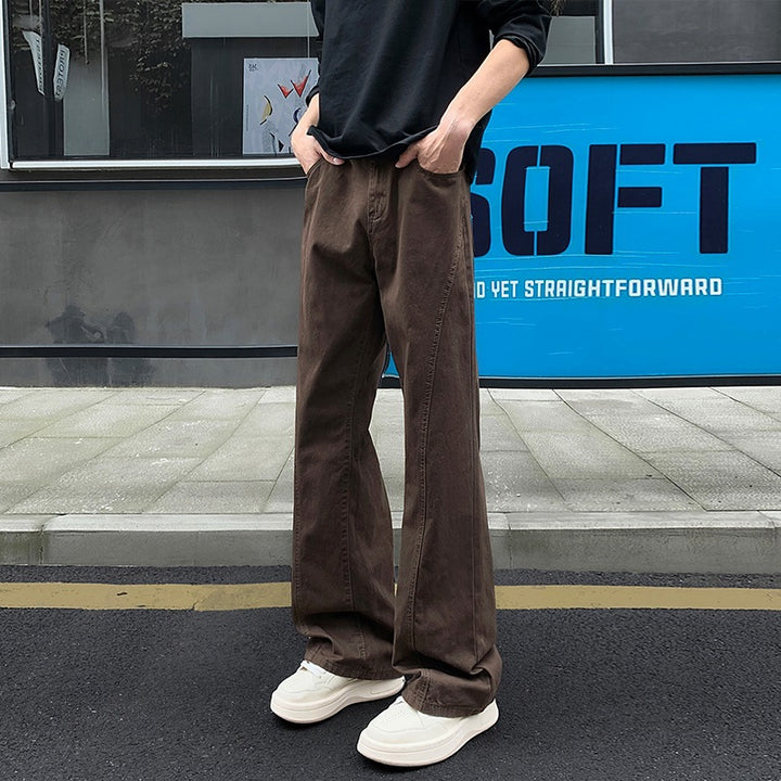 Herren Weit geschnittene Canvas-Hose mit extra weitem Bein und tiefem Schritt Echo Archiv