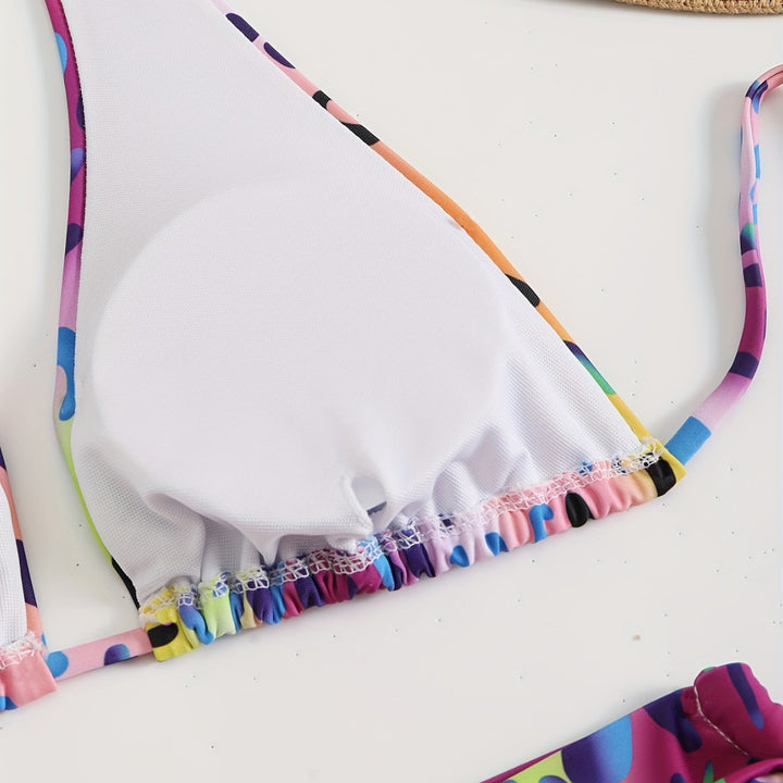Damen Triangel-Bikini mit verspielten Schleifen Echo Archiv