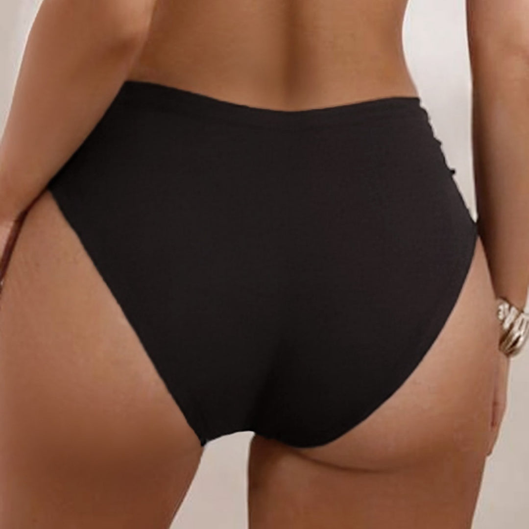 Damen Hochtaillierte Bikiniunterhose mit raffinierten Rüschendetails Echo Archiv