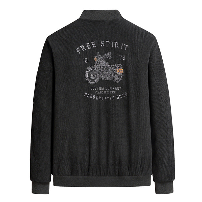 Herren Modische Bomberjacke mit stylischem Motorrad-Design Echo Archiv