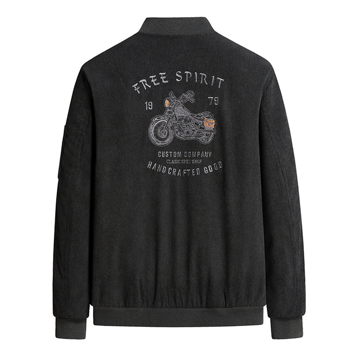 Herren Modische Bomberjacke mit stylischem Motorrad-Design Echo Archiv
