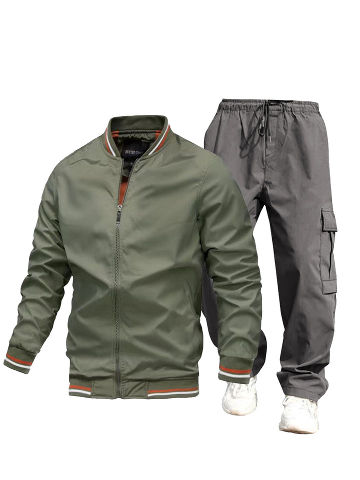 Herren Sportliche Jacke und Cargo-Hose Set Echo Archiv