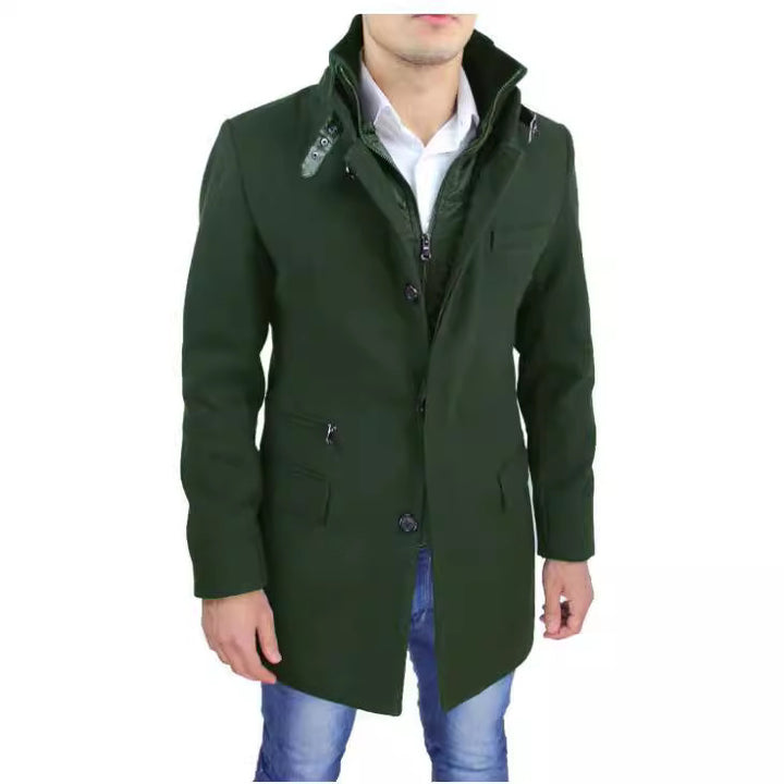 Herren stylischer und funktioneller Übergangs-Mantel mit abnehmbarer Innenjacke Echoarchiv