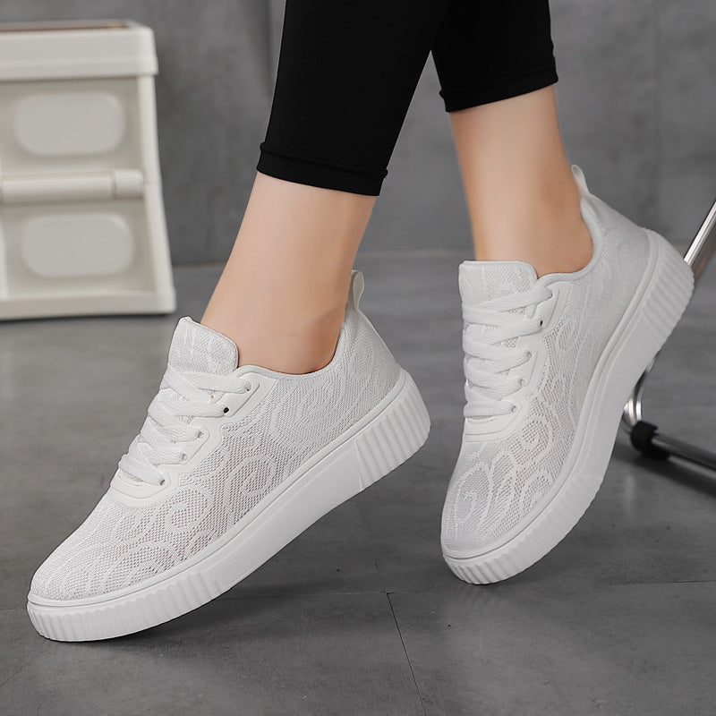 Damen nan luftige Plateausneaker mit gestricktem Obermaterial und gepolstertem Komfortfußbett Echo Archiv