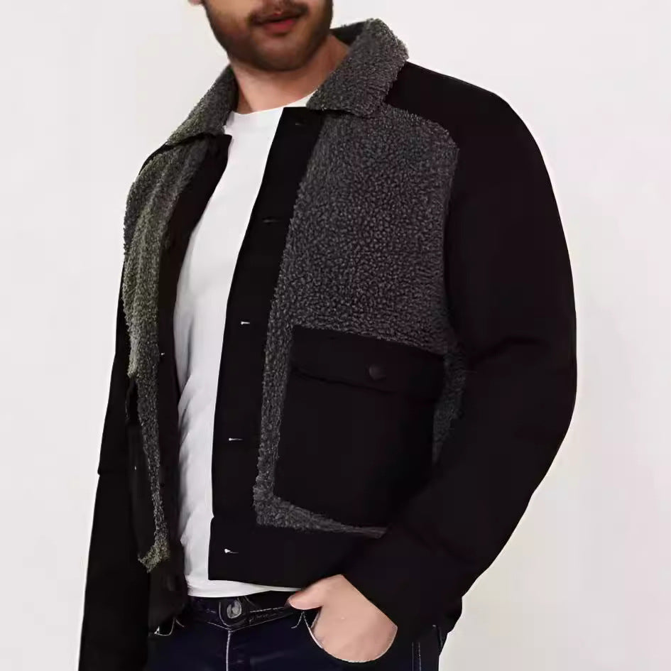 Herren Outdoor-Jacke mit Teddyfellkragen und funktionalen Taschen Echoarchiv