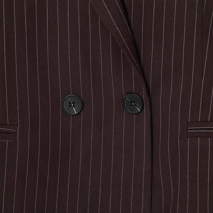 Damen Doppelreihiger Nadelstreifen-Blazer in Oversize-Passform Echoarchiv