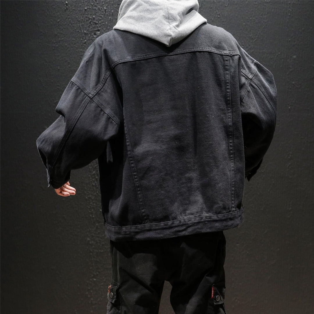 Herren Lässige Denimjacke mit Kapuze Echoarchiv 1788341893