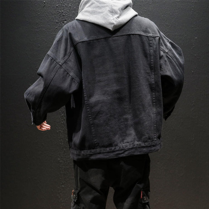 Herren Lässige Denimjacke mit Kapuze Echoarchiv 1788341893