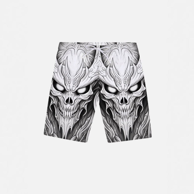 Herren Grafik Psychedelischer Druck Badehose Echoarchiv