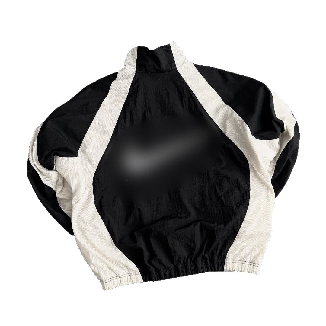 Unisex nan atmungsaktive leichte Wind- und Trainingsjacke mit Netzfutter, Stehkragen und elastischem Saum Echo Archiv