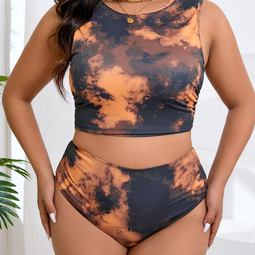 Damen Sportliches Crop-Top und Rock-Set Echo Archiv