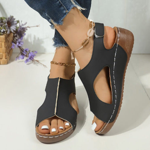 Damen Sportlich-elegante Komfort-Sandalen mit gepolstertem Fußbett und verstellbaren Klettverschlüssen – Sorelia