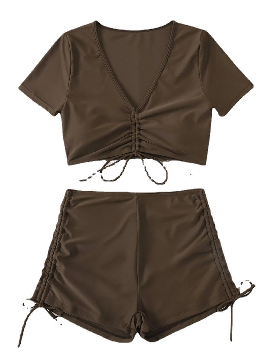 Damen Crop-Top Badeanzug-Set mit verstellbarem Design Echo Archiv