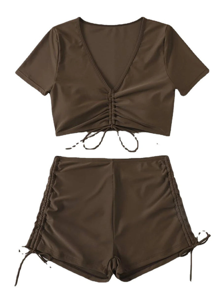 Damen Crop-Top Badeanzug-Set mit verstellbarem Design Echo Archiv