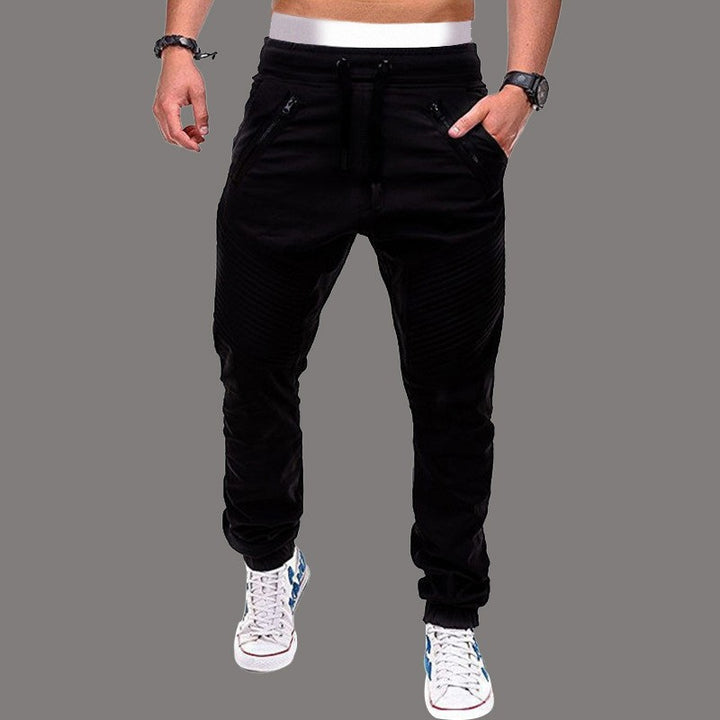 Herren Jogginghose mit modernen Reißverschlusstaschen und stylischen Rippdetails Echoarchiv