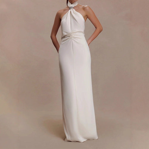 Damen Elegantes Halterkleid mit Raffung Echo Archiv