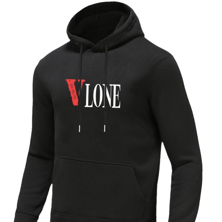 Herren Kapuzensweatshirt mit trendigem Grafikdruck Echoarchiv