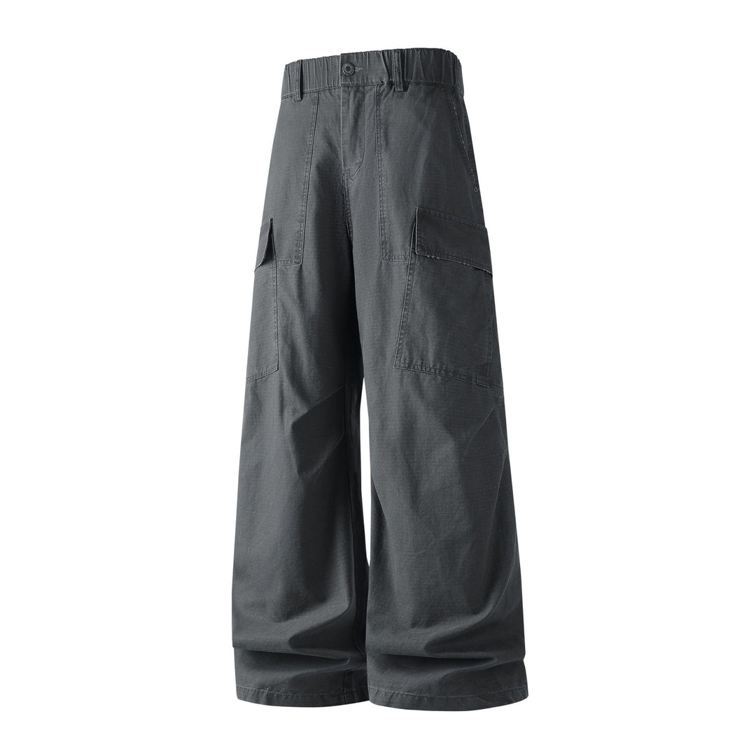 Damen Weite Cropped Cargo‑Hose mit elastischem Bund und aufgesetzten Taschen Echo Archiv