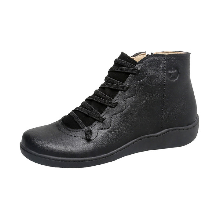 Herren Hochgeschnittener Leder-Sneaker mit elastischer Schnürung und ergonomischer Gummisohle Echo Archiv