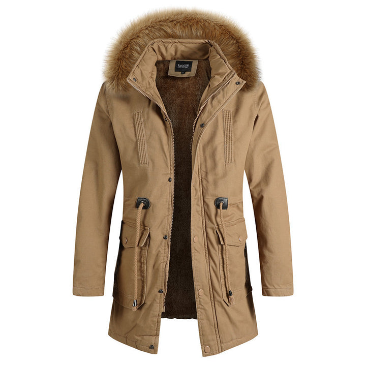 Herren warme Winterjacke mit abnehmbarer Kapuze und Fleecefutter Echoarchiv