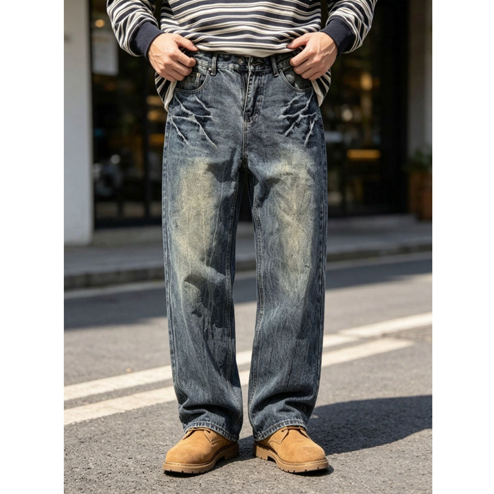 Herren Bequeme und lässige Weit geschnittene Jeans Echoarchiv