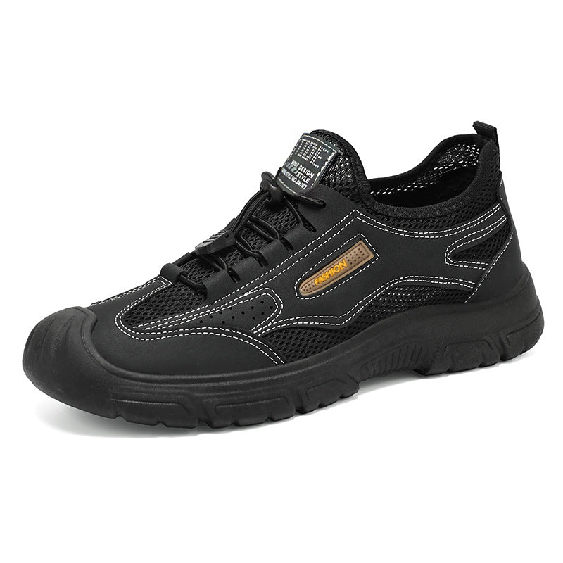 Herren nan robuster Mesh-Trekkingschuh mit verstärkter Gummizehenkappe, Schnellzug-Schnürung und griffiger Profilsohle Echo Archiv