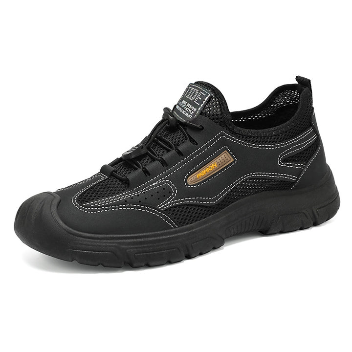 Herren nan robuster Mesh-Trekkingschuh mit verstärkter Gummizehenkappe, Schnellzug-Schnürung und griffiger Profilsohle Echo Archiv