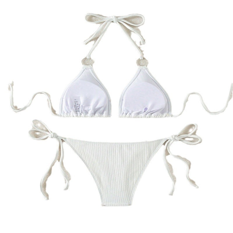 Damen Triangel-Bikini mit Ringakzenten und verstellbaren Bindebändern Echo Archiv