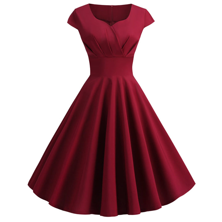 Damen A-Linien Kleid mit elegantem Taillenschnitt und schwingendem Saum Echoarchiv