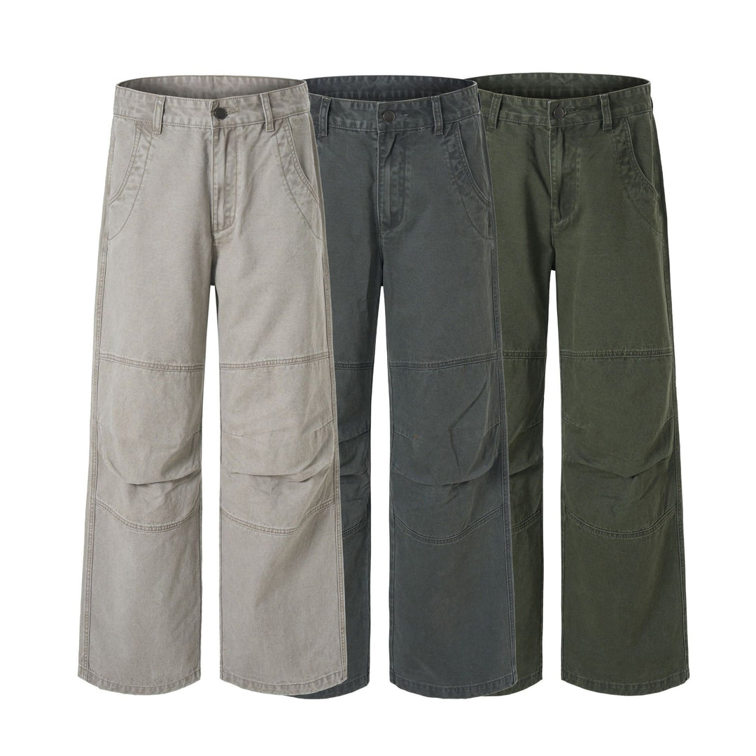 Herren Extraweite Denim-Baggyhose mit Paneelnähten und tiefem Schritt Echo Archiv