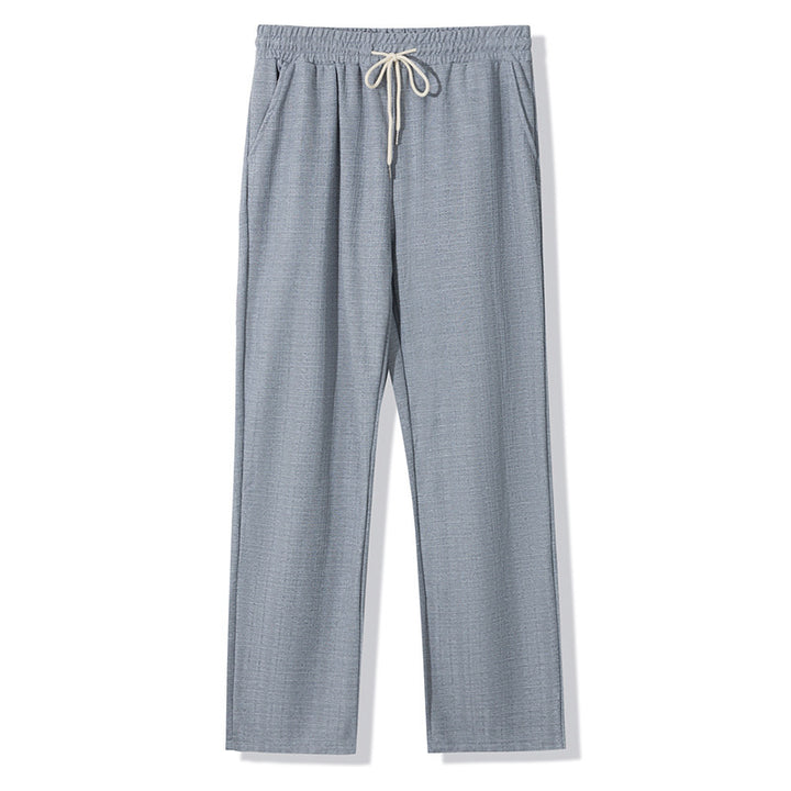 Herren Bequeme Freizeithose aus leichtem, atmungsaktivem Stoff mit elastischem Bund und verstellbarem Kordelzug Echoarchiv