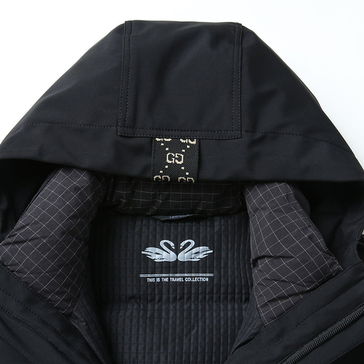 Herren Wasserabweisende Softshell-Manteljacke mit Thermofutter und Kapuze Echo Archiv