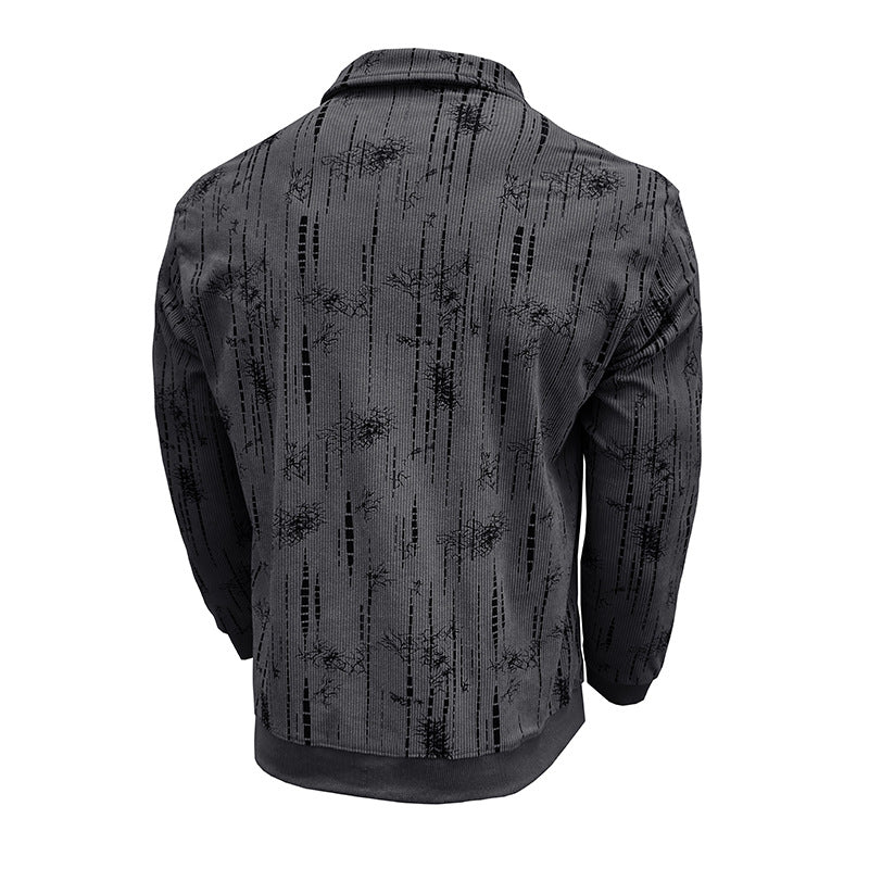 Herren lässiger Pullover mit knöpfbarem Kragen Echoarchiv