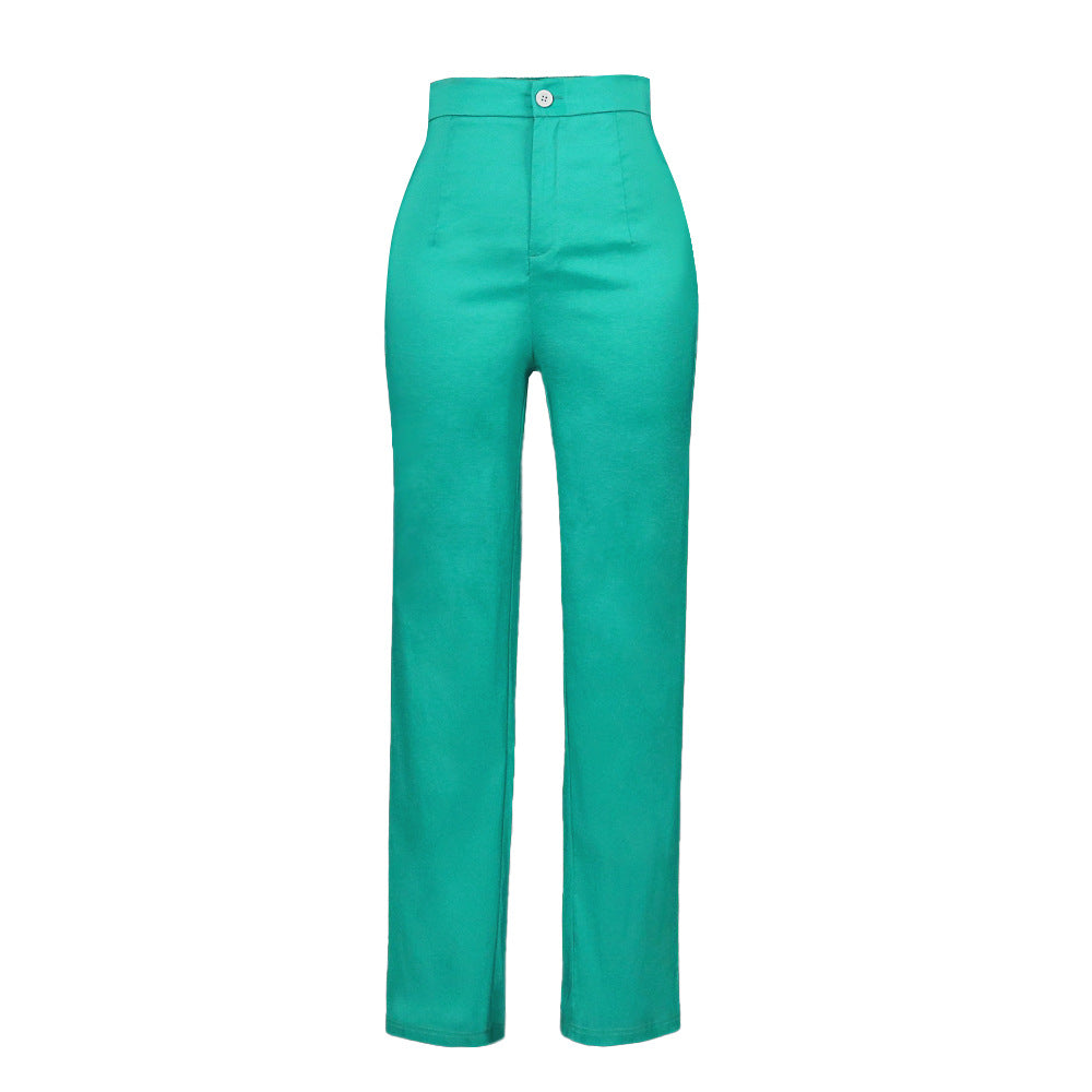 Damen elegante Hochtaillierte Stoffhose Echo Archiv