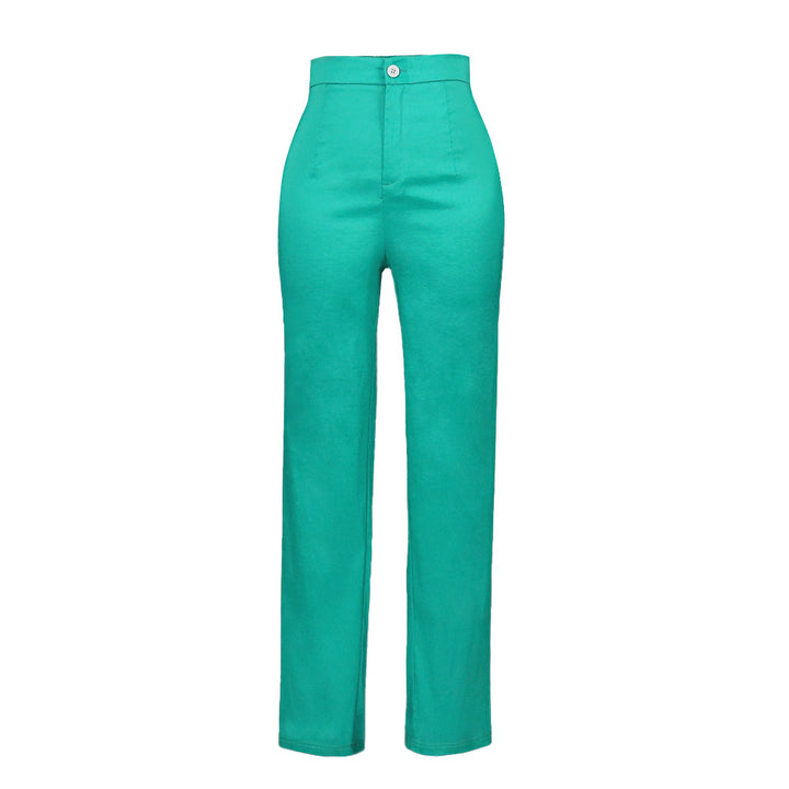 Damen elegante Hochtaillierte Stoffhose Echo Archiv