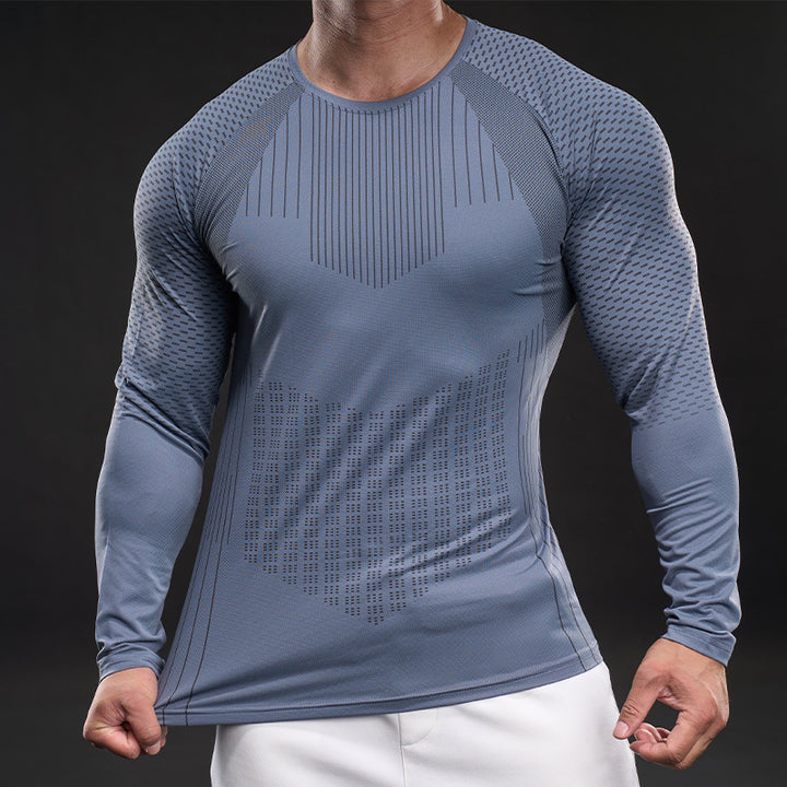 Herren langärmeliges Funktionsshirt mit atmungsaktiver Mesh-Technologie Echoarchiv