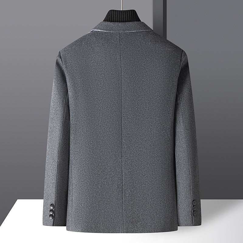 Herren Elegantes Wollmix-Sakko im Business-Casual-Stil mit taillierter Silhouette und aufgesetzten Taschen Echoarchiv