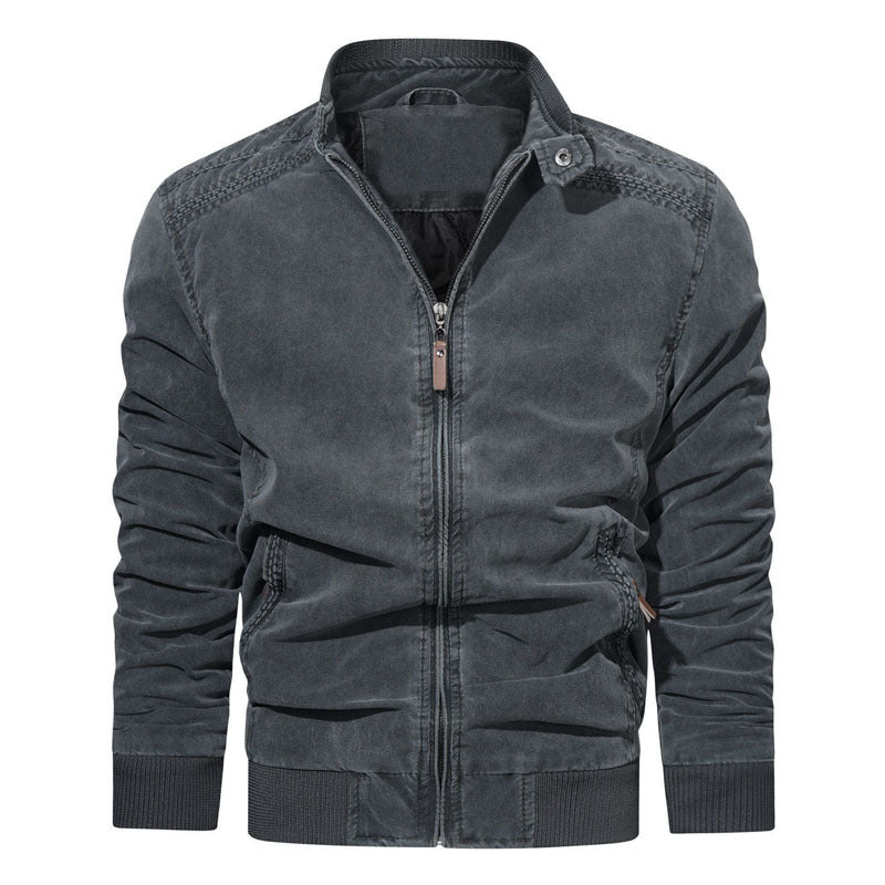 Herren Modische Bomberjacke mit Reißverschluss und feinen Details Echo Archiv