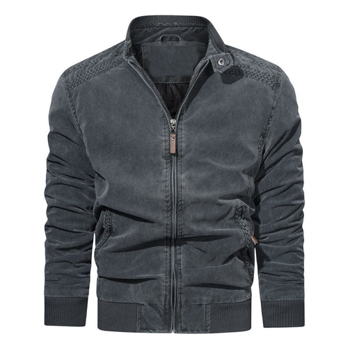 Herren Modische Bomberjacke mit Reißverschluss und feinen Details Echo Archiv