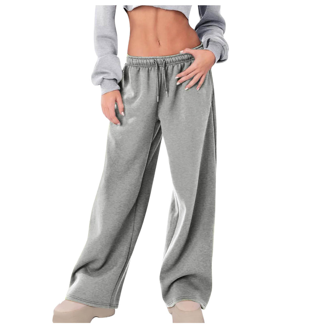 Damen weite High-Waist Relaxhose mit Kordelzug und verdeckten Seitentaschen – Avélisse